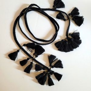 Kobi Halperin black tassel necklace